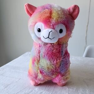 Llama Plush Rainbow Plushie Cute Stuffie 12" Soft Toy Tie Dye Fun‎ Hug NHL FOCO